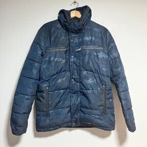 Kenneth Cole Camo Hooded Puffer Jacket Men’s Size S
